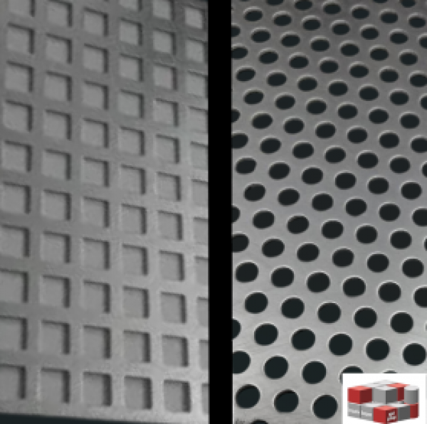 Aluplatte, Edelstahlblech, Lochblech Stahl verzinkt, Lochblech Qg - Rv